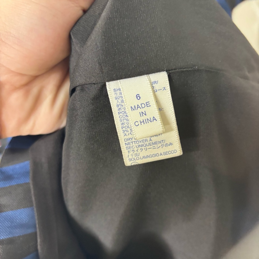 Rebecca Minkoff Blue and Black Striped Mini Dress Size 6 - Picture 5 of 7
